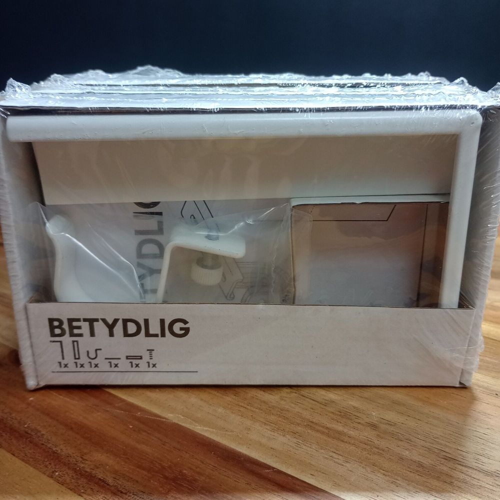 IKEA Betydlig Ceiling Bracket Curtain Rod Holder White 302.198.89 Set of 4